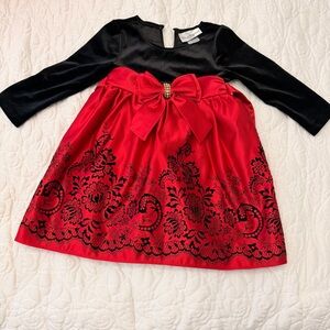 Rare Editions Black Velvet Dress